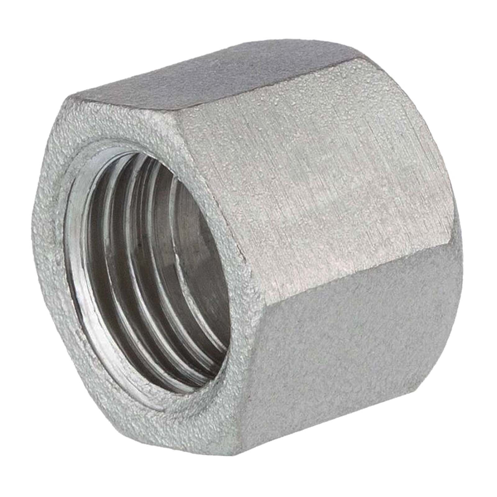 4" Edelstahl Fitting V4A AISI 316 Nr. 300 - Endkappe Sechskant Hexagon Innengewinde IG - PN 16 bar