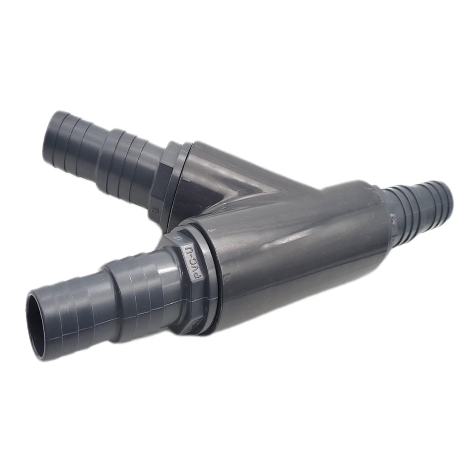 32 / 38 mm PVC PROFI T-Stück 45° Schlauch Verbinder Stutzen Tülle Pool Teich Garten - PN 10 bar - Montage-Set
