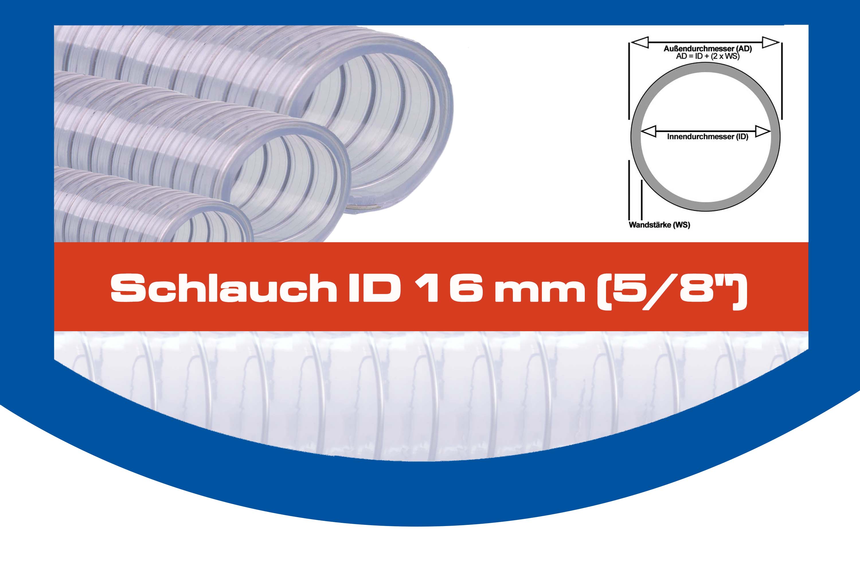 Schlauch ID 16 mm (5/8")