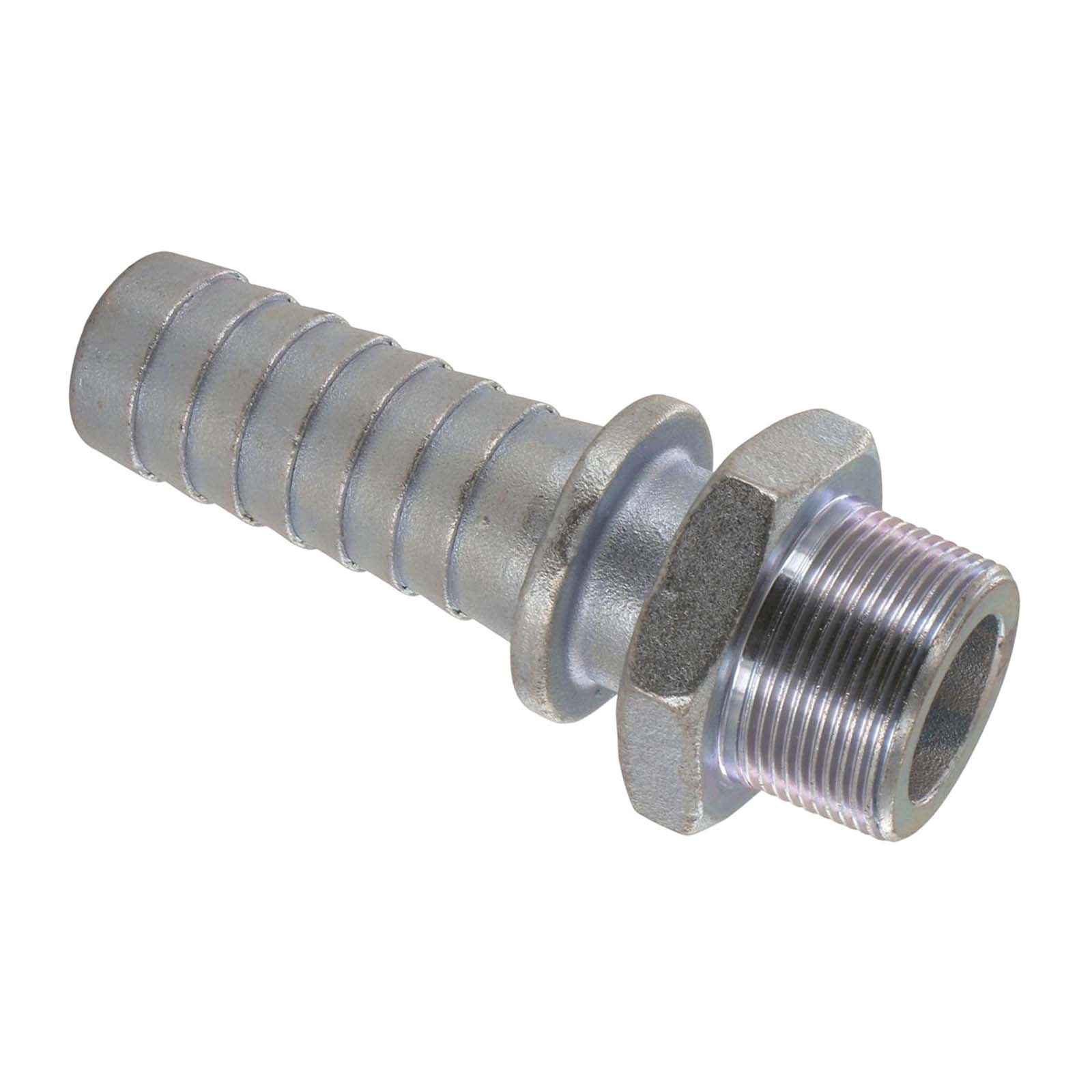 2" BOSS Dampfschlaucharmatur Außengewinde NPT Sicherungsbund Stahl verzinkt Stutzen Tülle 51 mm - PN 18 bar