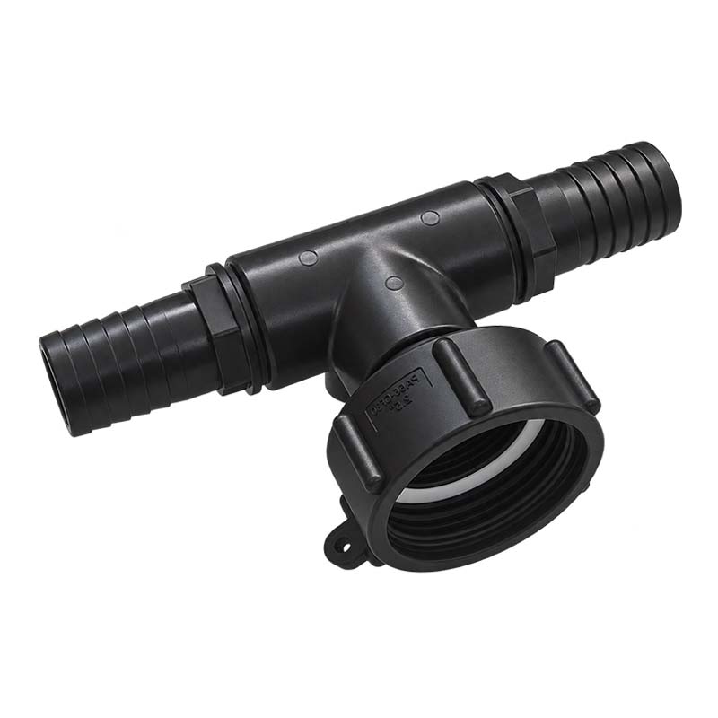 S60 x 6 IBC T-Stück Adapter 2-fach Tülle Stutzen 3/4" (19 mm) Container Fass Tank Zubehör PN 10 bar