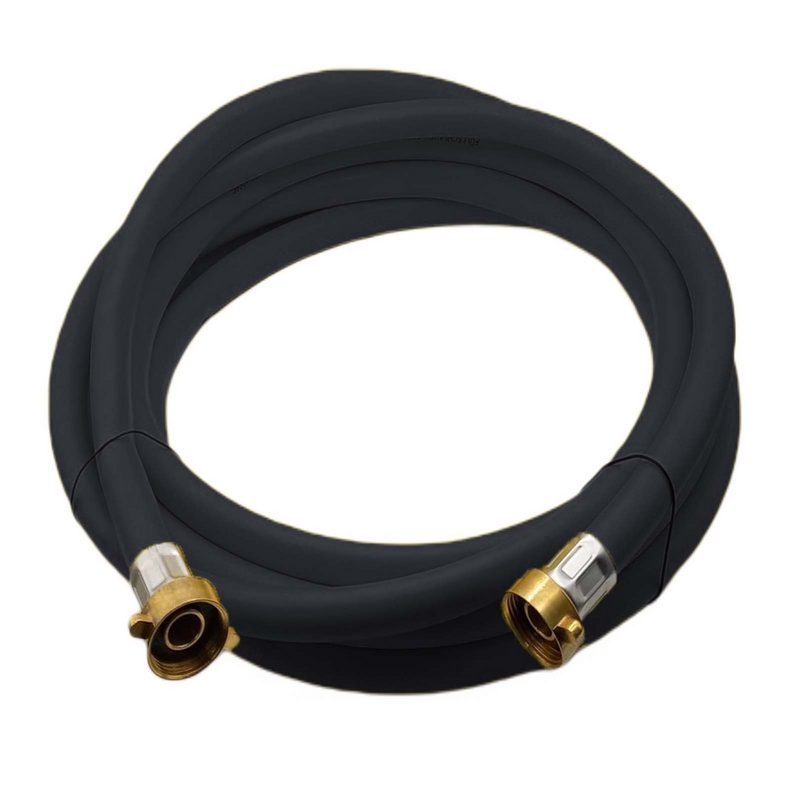 0,5 m Heizungs Füll Wasser Heizkörper Radiator Sanitär Schlauch schwarz - 3/4" Anschluss - PN 8 bar