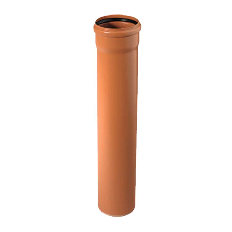 110 x 3,2 mm PVC Abfluß Abwasser HT KG Rohr SN4 rostbraun - 0,5 m Fixlänge