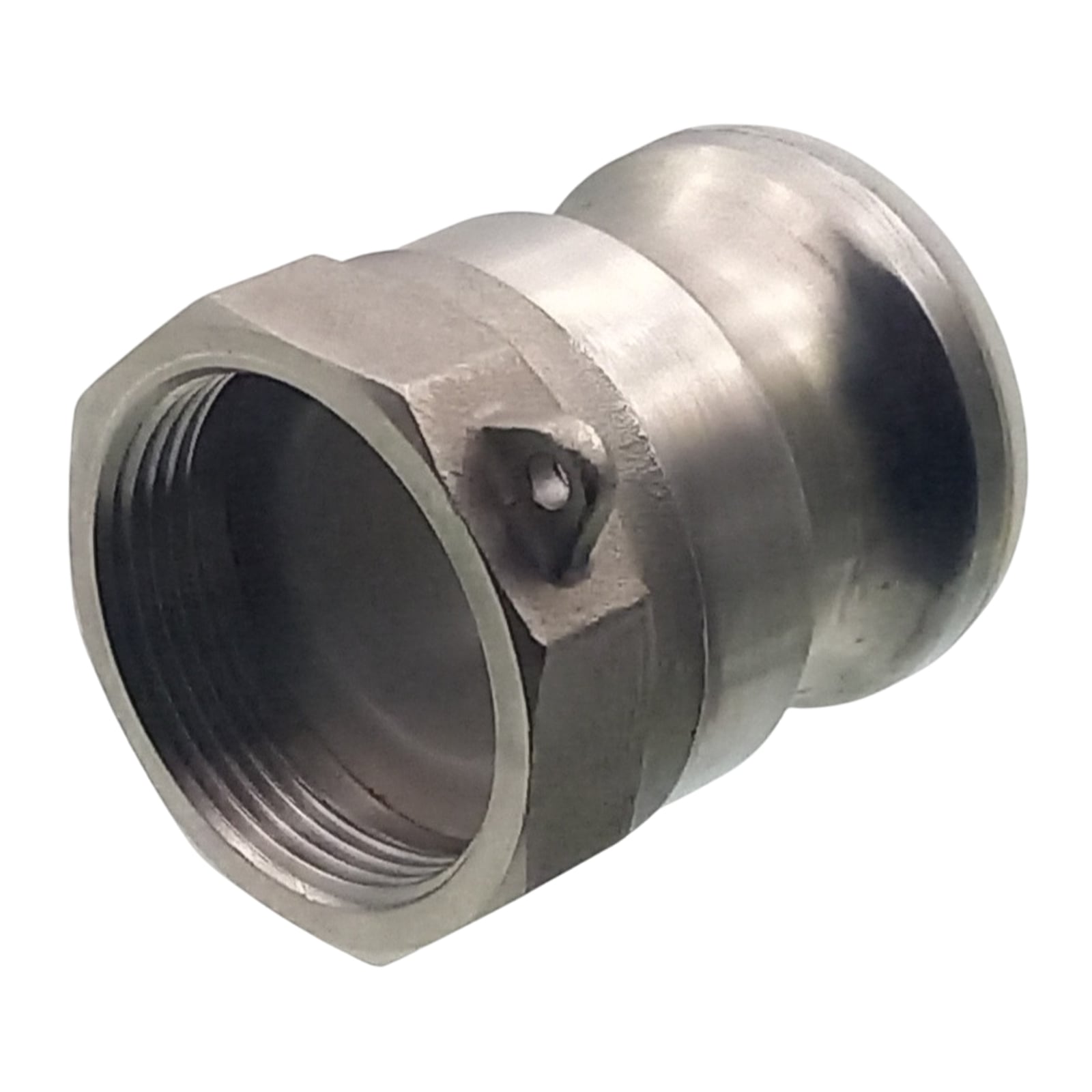 Kamlock Typ A - Vaterteil Edelstahl V2A (AISI 316) - 36,7 mm Stecker mit Innengewinde (IG) 1" Zoll DN 25 PFA beschichtet - PN 25 bar
