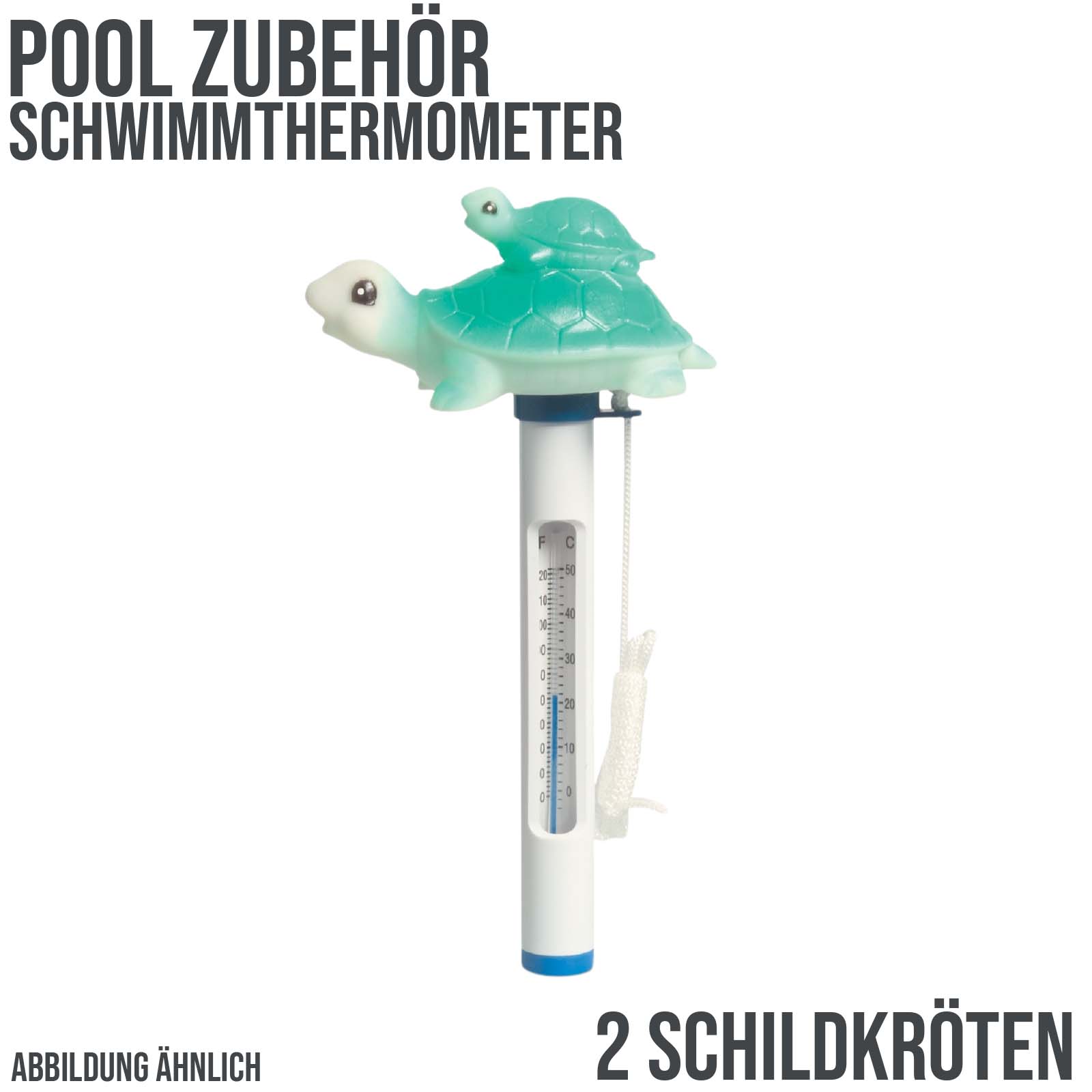 Pool Schwimm Thermometer "2 Schildkröten"