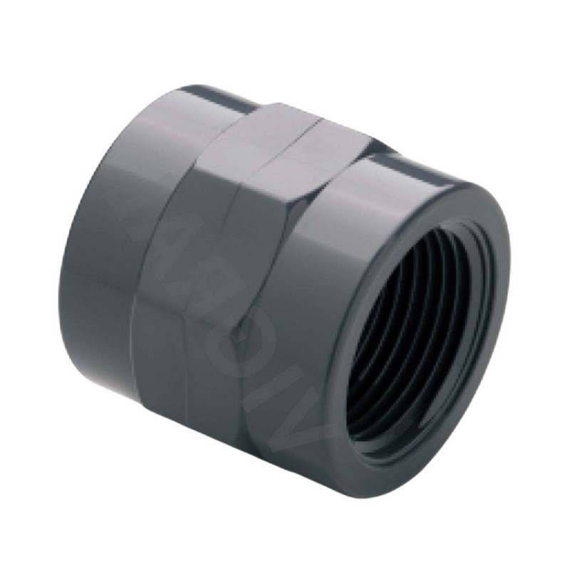 90 mm PVC Klebe Fitting Gewinde Muffe 90 mm x 3"  Verbinder - PN 10 bar
