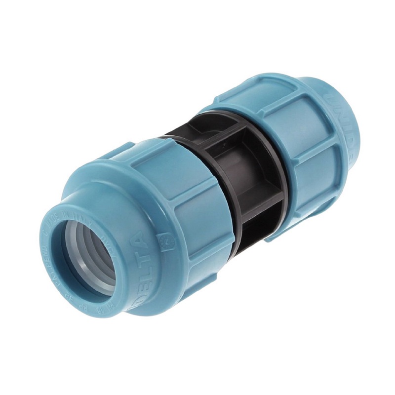 16 mm PE PP Fitting Klemm Verbinder Verschraubung Muffe Rohr Kupplung DVGW - Unidelta