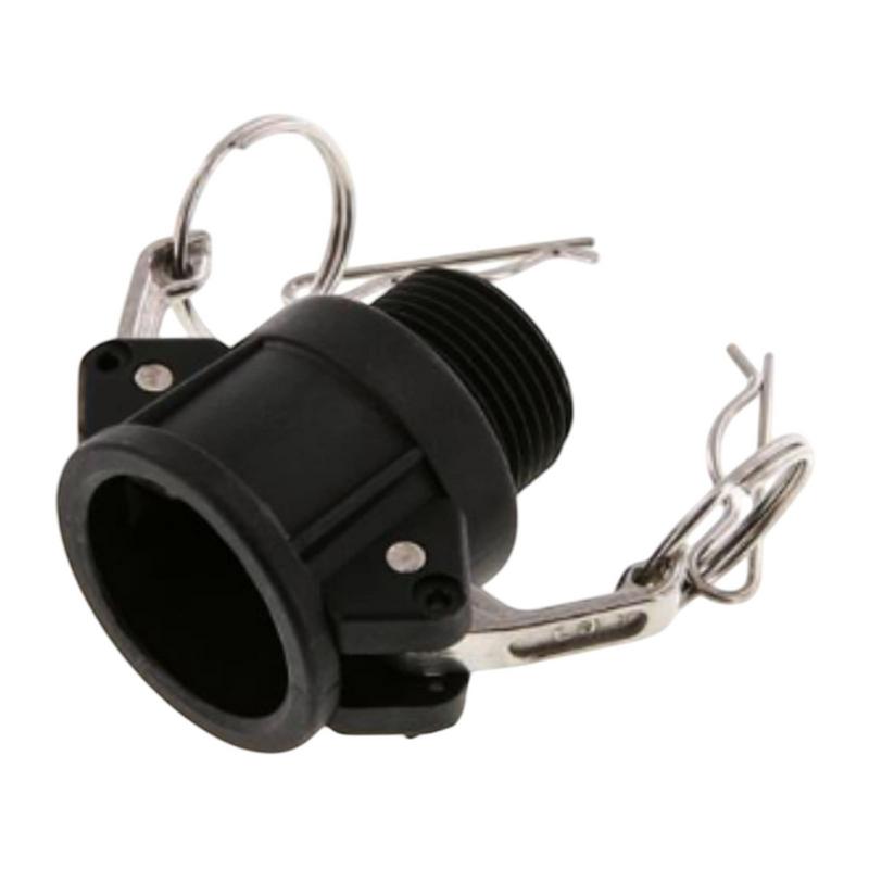 Kamlock Typ B - Mutterteil (53,4 mm) Polypropylen PP mit Außengewinde (AG) 1 1/4" Zoll DN40  - PN 6,5 bar