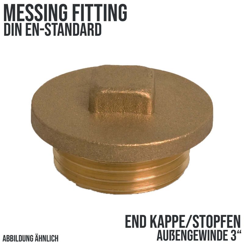 3" Stopfen Nr. 290 Außengewinde AG Messing Fittings PN 20 bar