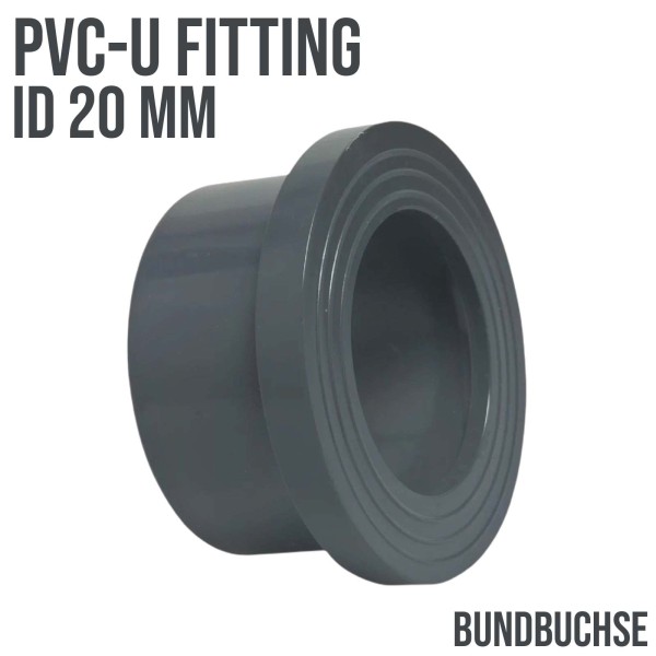 20 mm PVC Klebe Fitting Bundbuchse Muffe Verbinder