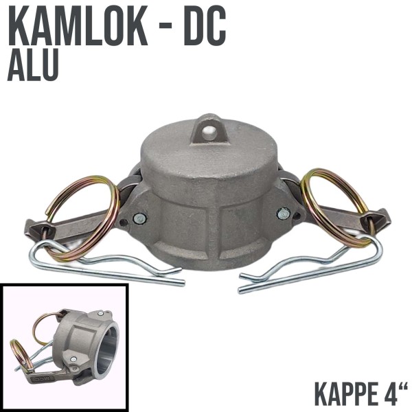 Kamlock Typ DC (ALU) Mutterteil Kappe 4" Zoll DN100