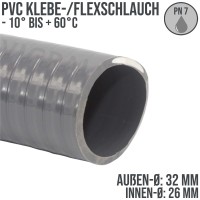 32 x 26 mm PVC Klebeschlauch Flex Spiral Schwimmbad Pool Teich Schlauch