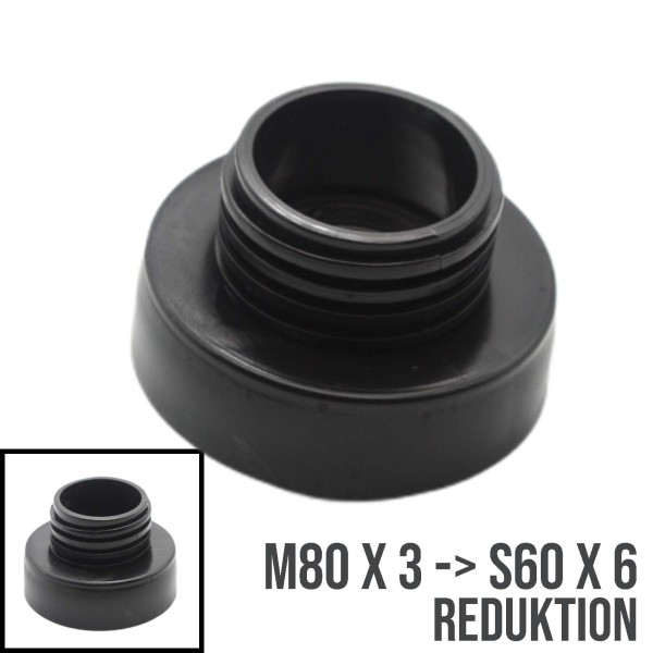 M80x3 auf S60x6 (AG) IBC Reduktion Adapter