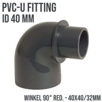 40mm PVC Klebe Fitting Winkel 90° - reduziert 40x40/32mm
