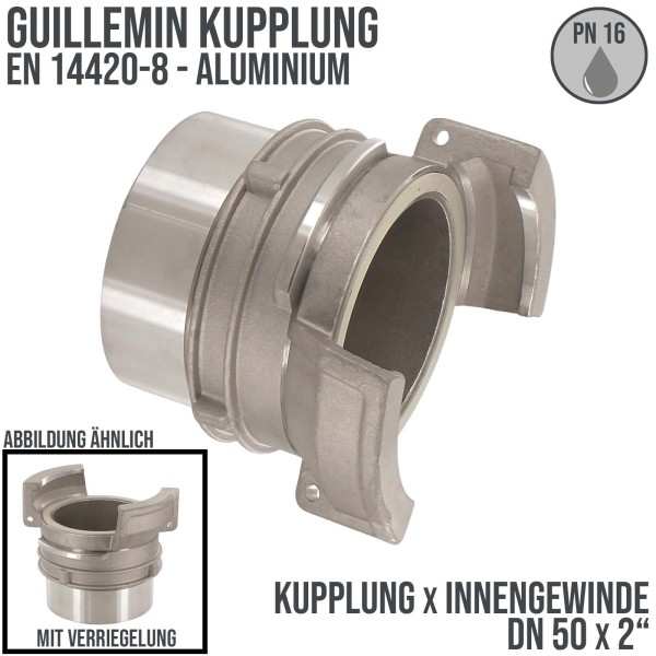 DN 50 Guillemin Kupplung Verriegelung BSPP Innengewinde IG 2" Aluminium - PN 16 bar