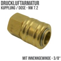 3/8 " Druckluft Kupplung Dose Schnellkupplung NW 7.2 mit Innengewinde (IG)