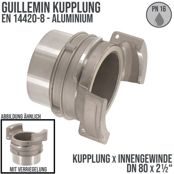 DN 80 Guillemin Kupplung Verriegelung BSPP Innengewinde IG 2 1/2" Aluminium - PN 16 bar