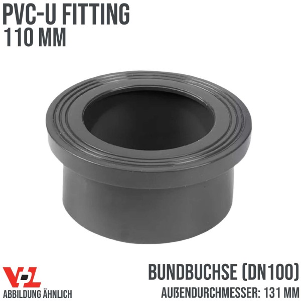 110 mm VDL PVC Klebe Fitting Bund Buchse DN 100 - Außendurchmesser 131 mm