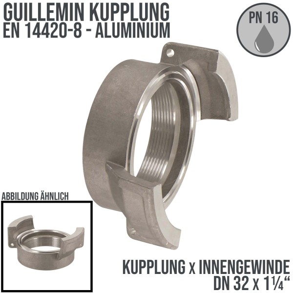 DN 32 Guillemin Kupplung BSPP Innengewinde IG 1 1/4" Aluminium - PN 16 bar