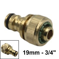 3/4" - 19 mm Schlauchanschluss Stecker Click-System Quickconnect Schlauchstück