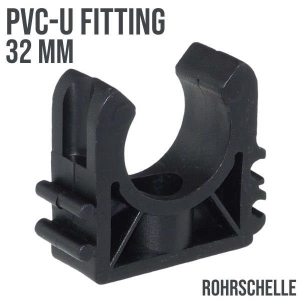 32 mm PVC Klebe Fitting Rohr Schelle Halter Klemme Clip