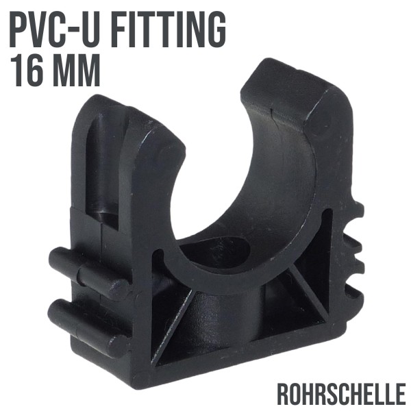 16 mm PVC Klebe Fitting Rohr Schelle Halter Klemme Clip