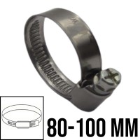80 - 100 mm Schlauchschelle W2 (DIN3017) Rohr Schelle Edelstahl V2A - Bandbreite: 9 mm