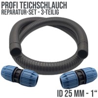 Reparatur Set Teichschlauch Profi schwer PE Verlängerung 25 mm (1") - 3-teilig