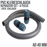 Reparatur Set PVC Klebeschlauch Flexschlauch Schwimmbad Pool Verlängerung 40 mm - 3-teilig