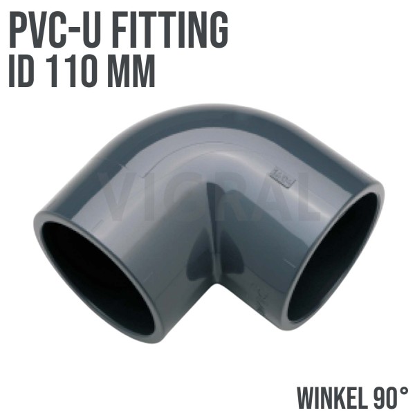 110 mm PVC Klebe Fitting Winkel 90° Muffe Verbinder