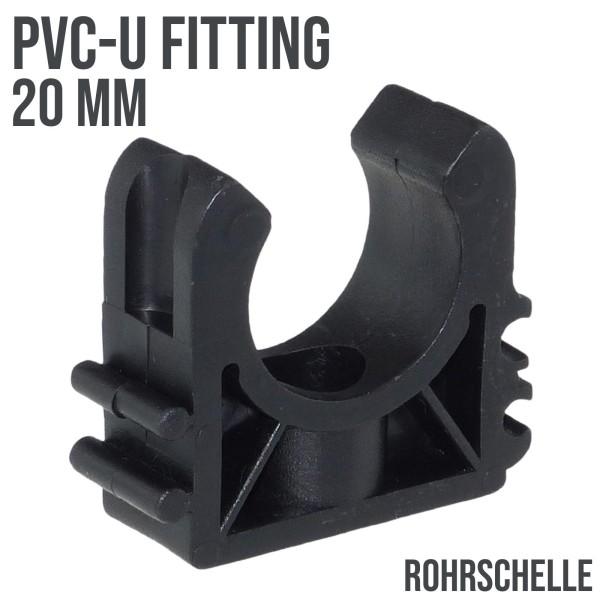 20 mm PVC Klebe Fitting Rohr Schelle Halter Klemme Clip