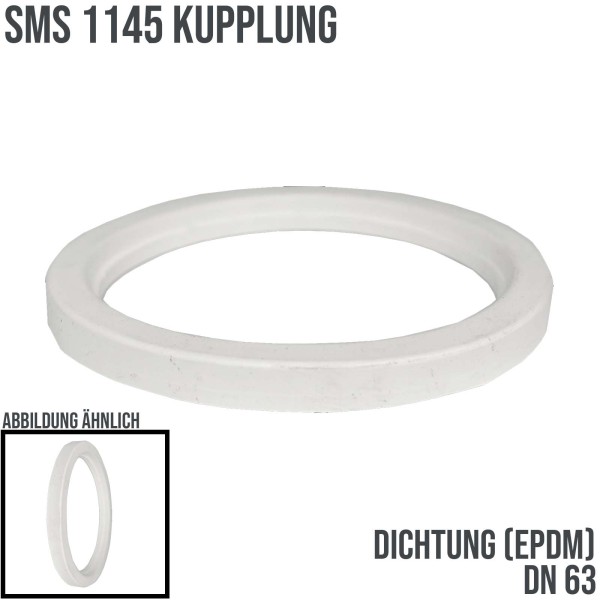 DN 63 SMS 1145 Kupplung Dichtung EPDM FDA - weiß