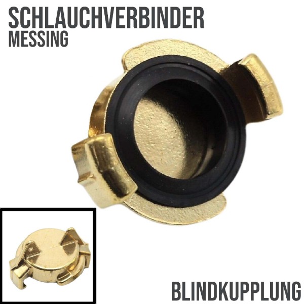 Blindstopfen Messing Schlauch Schnell Kupplung - universal (GEKA kompatibel)