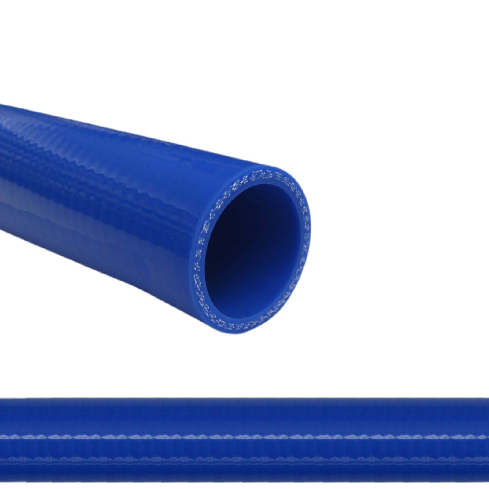 Blauer Silikon Kühlerschlauch mit einem Innendurchmesser von 16 mm und  einer Wandstärke von 4 mm. Fixlänge 100 cm.