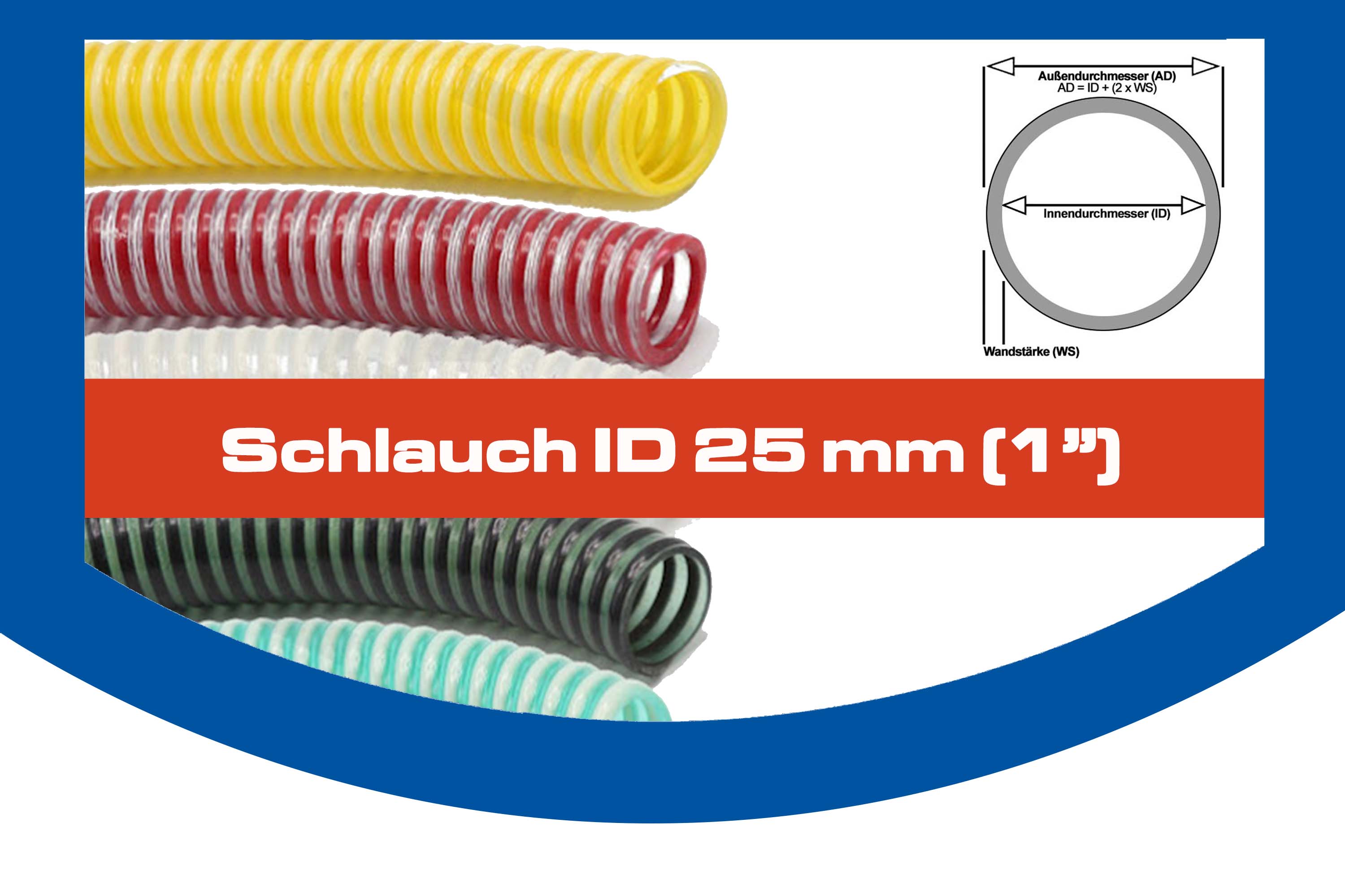 Schlauch ID 25 mm (1), PVC-Spiralschläuche, Schläuche