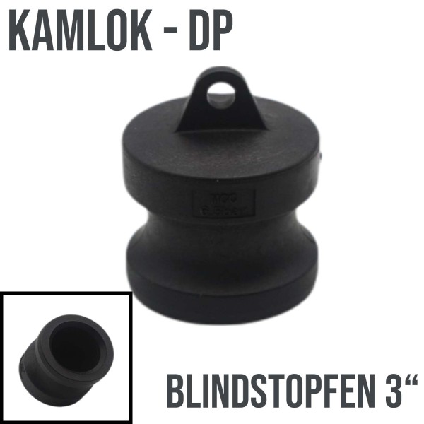 Kamlock Typ DP (PP) Blindstopfen Stopfen 3" Zoll DN75 DN80
