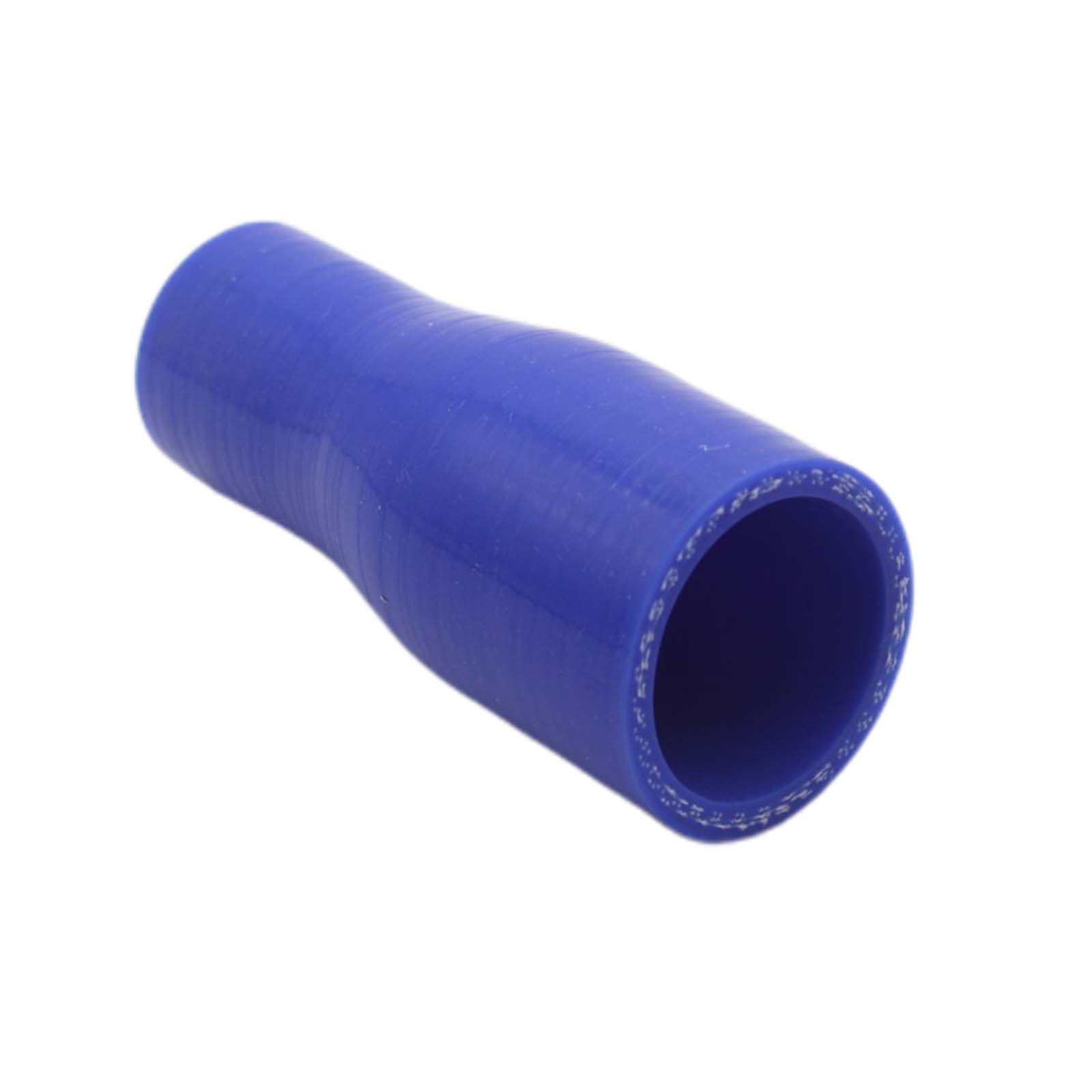 Blauer Silikon Reduktions-Kühlerschlauch von Innendurchmesser von 50 mm auf  70 mm und einer Wandstärke von 5 mm. Schnenkellänge ca. 100 mm.