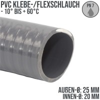 25 x 20 mm PVC Klebeschlauch Flex Spiral Schwimmbad Pool Teich Schlauch